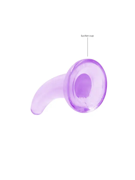 DILDO NON-REALISTIC CRYSTAL CLEAR  5 /11,5 CM ROXO REALROCK