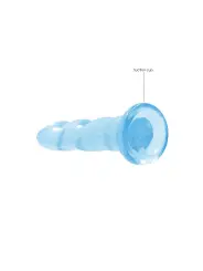 DILDO NON-REALISTIC CRYSTAL CLEAR 7 /17 CM AZUL REALROCK