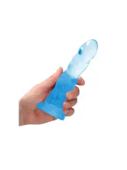 DILDO NON-REALISTIC CRYSTAL CLEAR 7 /17 CM AZUL REALROCK
