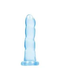 DILDO NON-REALISTIC CRYSTAL CLEAR 7 /17 CM AZUL REALROCK