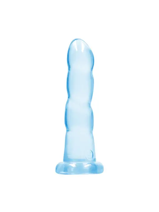 DILDO NON-REALISTIC CRYSTAL CLEAR 7 /17 CM AZUL REALROCK