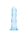 DILDO NON-REALISTIC CRYSTAL CLEAR 7 /17 CM AZUL REALROCK