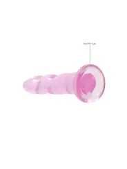 DILDO NON-REALISTIC CRYSTAL CLEAR 7 /17 CM ROSA REALROCK