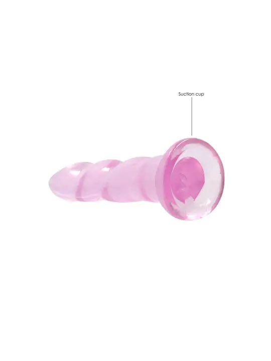 DILDO NON-REALISTIC CRYSTAL CLEAR 7 /17 CM ROSA REALROCK