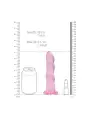 DILDO NON-REALISTIC CRYSTAL CLEAR 7 /17 CM ROSA REALROCK