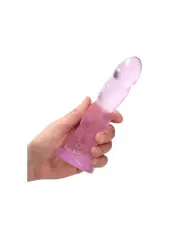 DILDO NON-REALISTIC CRYSTAL CLEAR 7 /17 CM ROSA REALROCK
