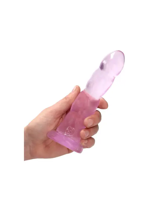 DILDO NON-REALISTIC CRYSTAL CLEAR 7 /17 CM ROSA REALROCK