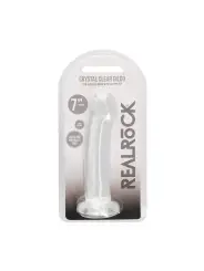 DILDO NON-REALISTIC CRYSTAL CLEAR 7 /17 CM TRANSPARENTE REALROCK
