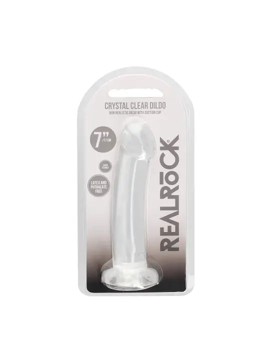 DILDO NON-REALISTIC CRYSTAL CLEAR 7 /17 CM TRANSPARENTE REALROCK