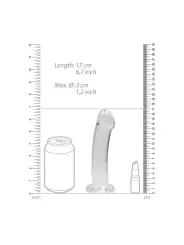 DILDO NON-REALISTIC CRYSTAL CLEAR 7 /17 CM TRANSPARENTE REALROCK