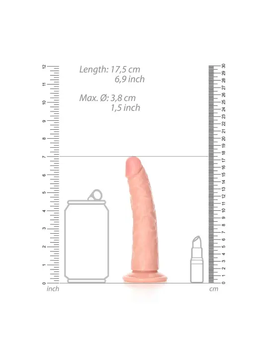 DILDO SLIM REALISTIC 6 /15,5 CM FLESH REALROCK