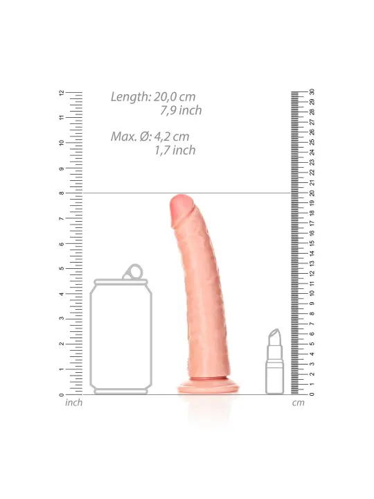 DILDO SLIM REALISTIC 7 /18 CM FLESH REALROCK