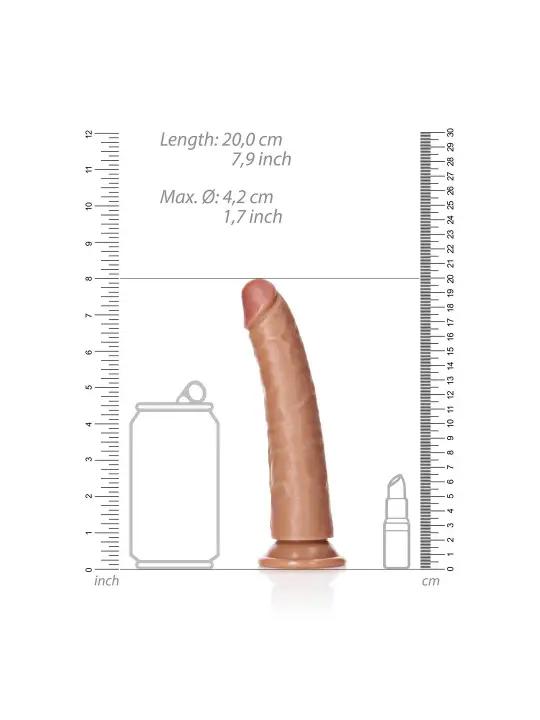 DILDO SLIM REALISTIC 7 /18 CM REALROCK