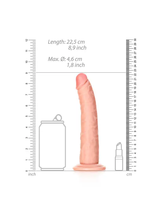 DILDO SLIM REALISTIC 8 /20,5 CM FLESH REALROCK