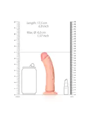 DILDO CURVED REALISTIC 6 /15,5 CM FLESH REALROCK