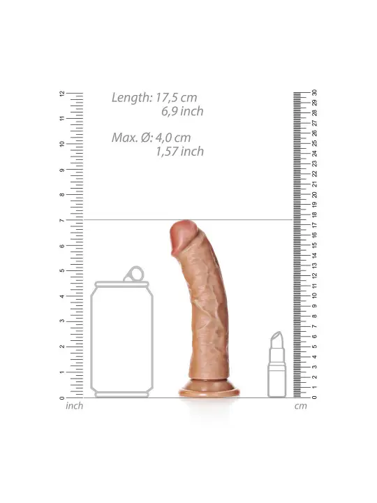 DILDO CURVED REALISTIC 6 /15,5 CM REALROCK