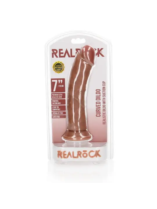 DILDO CURVED REALISTIC 7 /18 CM REALROCK