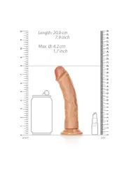 DILDO CURVED REALISTIC 7 /18 CM REALROCK