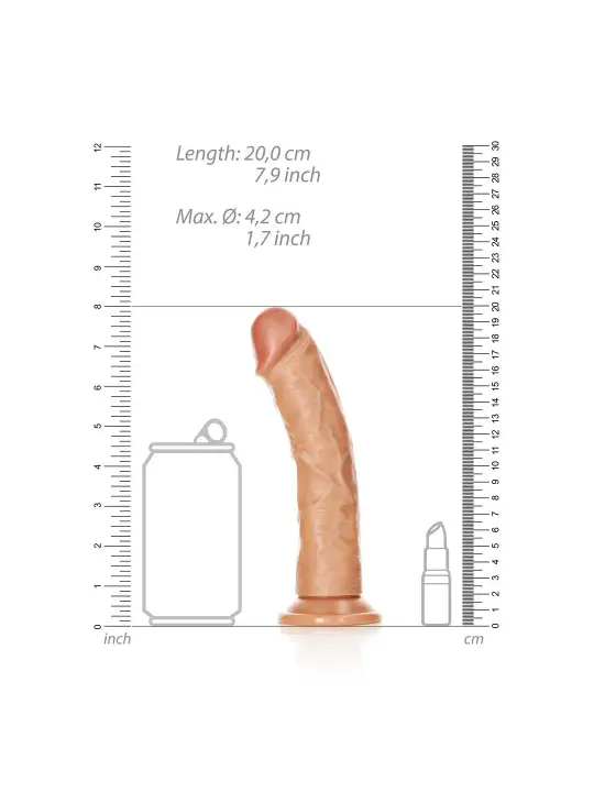 DILDO CURVED REALISTIC 7 /18 CM REALROCK