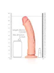 DILDO CURVED REALISTIC 10 /25,5 CM FLESH REALROCK