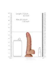 DILDO REALISTA COM TESTÍCULOS CURVED 6 /15,5 CM REALROCK
