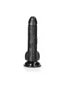 DILDO REALISTA COM TESTÍCULOS CURVED 7 /18CM PRETO REALROCK