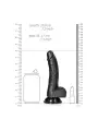 DILDO REALISTA COM TESTÍCULOS CURVED 7 /18CM PRETO REALROCK