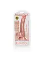 DILDO REALISTA COM TESTÍCULOS CURVED 7 /18CM FLESH REALROCK