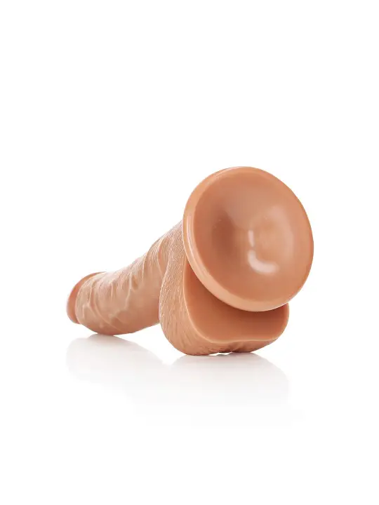 DILDO REALISTA COM TESTÍCULOS CURVED 7 /18CM REALROCK