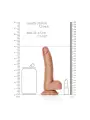 DILDO REALISTA COM TESTÍCULOS CURVED 7 /18CM REALROCK