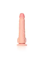 DILDO REALISTA COM TESTÍCULOS STRAIGHT 7 /18 CM FLESH REALROCK