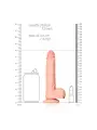 DILDO REALISTA COM TESTÍCULOS STRAIGHT 7 /18 CM FLESH REALROCK