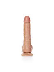 DILDO REALISTA COM TESTÍCULOS STRAIGHT 7 /18 CM REALROCK
