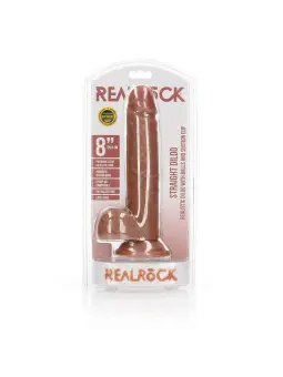 DILDO REALISTA COM TESTÍCULOS STRAIGHT 8 /20,5 CM REALROCK
