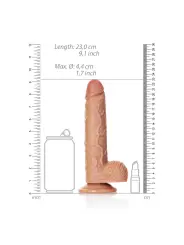 DILDO REALISTA COM TESTÍCULOS STRAIGHT 8 /20,5 CM REALROCK