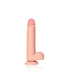 DILDO REALISTA COM TESTÍCULOS STRAIGHT 9 /23 CM FLESH REALROCK