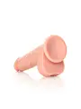 DILDO REALISTA COM TESTÍCULOS STRAIGHT 9 /23 CM FLESH REALROCK