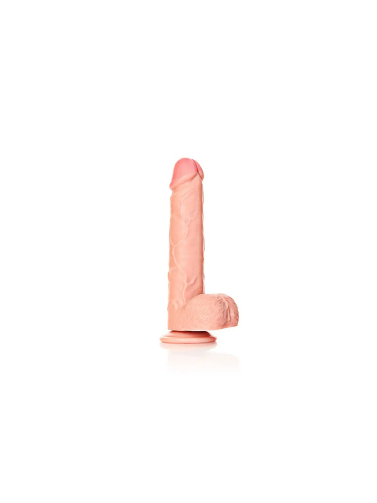 DILDO REALISTA COM TESTÍCULOS STRAIGHT 9 /23 CM FLESH REALROCK