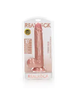 DILDO REALISTA COM TESTÍCULOS STRAIGHT 9 /23 CM REALROCK