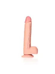 DILDO REALISTA COM TESTÍCULOS STRAIGHT 9 /23 CM REALROCK