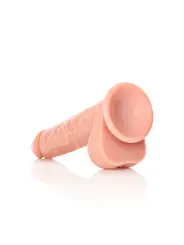 DILDO REALISTA COM TESTÍCULOS STRAIGHT 9 /23 CM REALROCK
