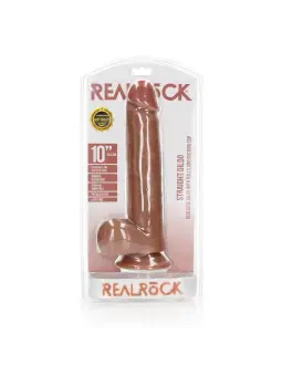 DILDO REALISTA COM TESTÍCULOS STRAIGHT 10 /25,5 CM REALROCK