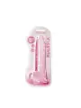 DILDO REALISTA COM TESTÍCULOS CRYSTAL CLEAR10 /25,4 CM ROSA REALROCK