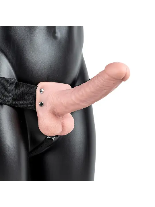 STRAP-ON OCO COM TESTÍCULOS 7 /18 CM FLESH REALROCK