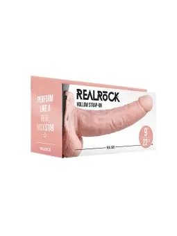 STRAP-ON OCO COM TESTÍCULOS 9 /23 CM FLESH REALROCK