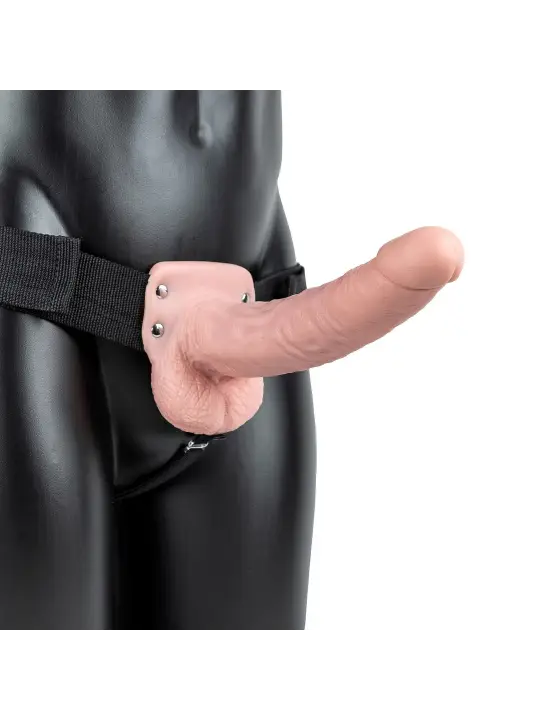 STRAP-ON OCO COM TESTÍCULOS 9 /23 CM FLESH REALROCK