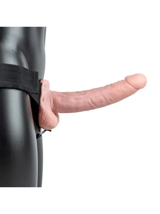 STRAP-ON OCO COM TESTÍCULOS 9 /23 CM FLESH REALROCK