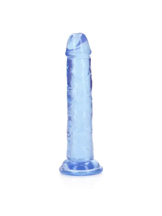 DILDO STRAIGHT REALISTIC CRYSTAL CLEAR 6 /14,5 CM AZUL REALROCK