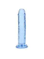 DILDO STRAIGHT REALISTIC CRYSTAL CLEAR 6 /14,5 CM AZUL REALROCK