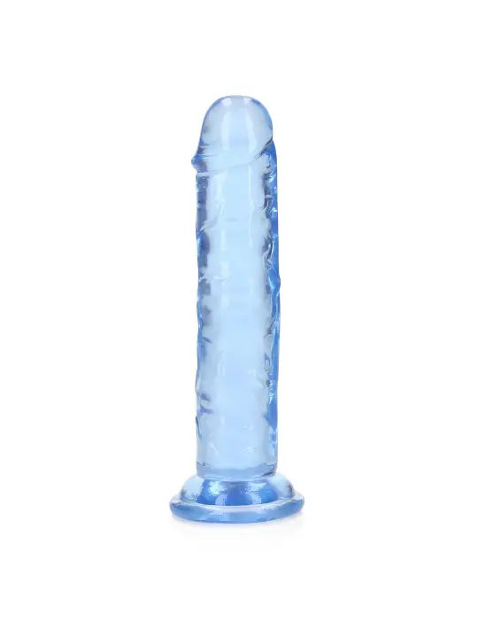 DILDO STRAIGHT REALISTIC CRYSTAL CLEAR 6 /14,5 CM AZUL REALROCK